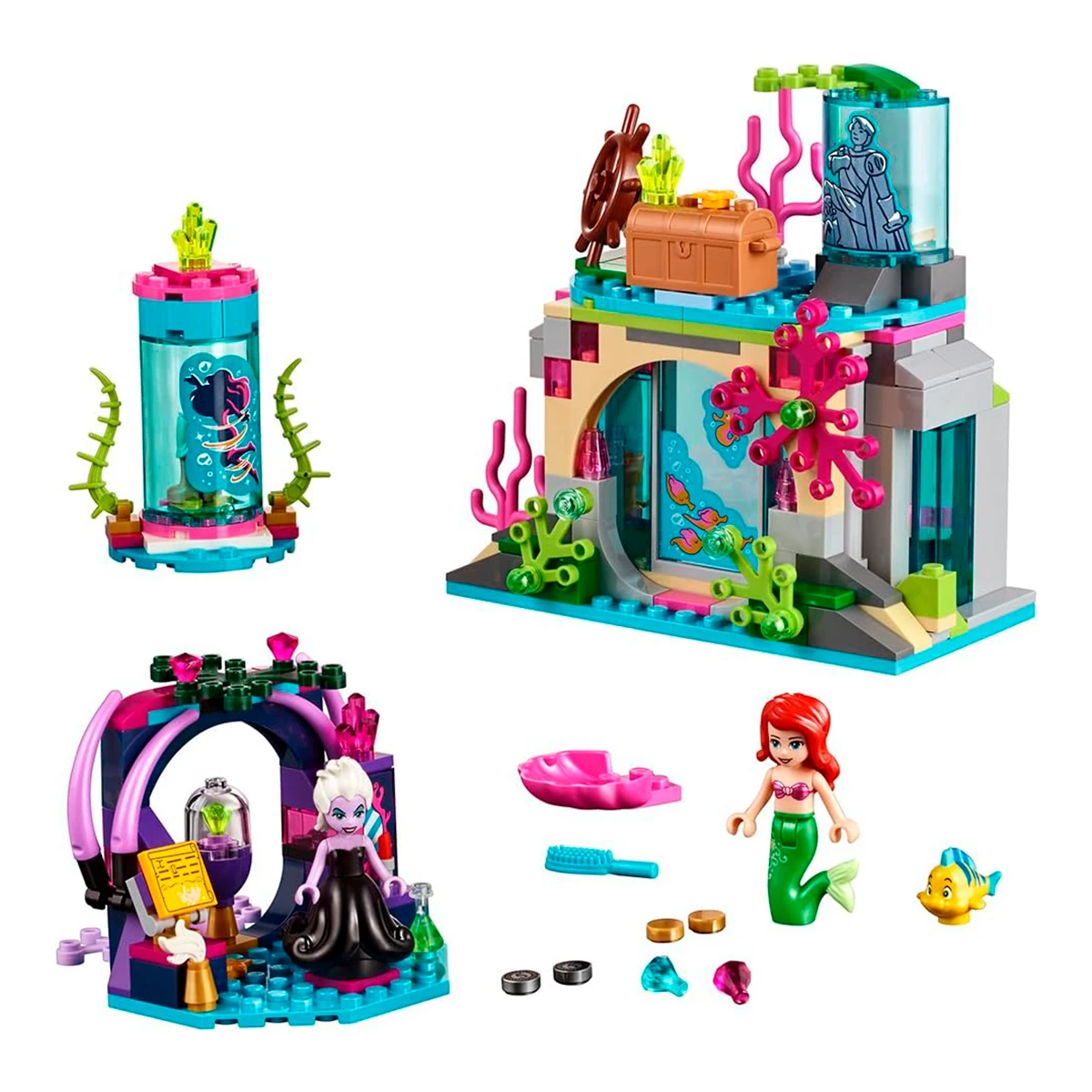 Set de bloques con temática submarina y personajes de sirena.
