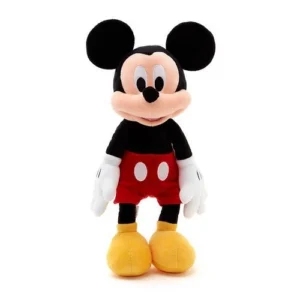 alternativo: Peluche de Mickey Mouse con su clásico atuendo rojo y negro.