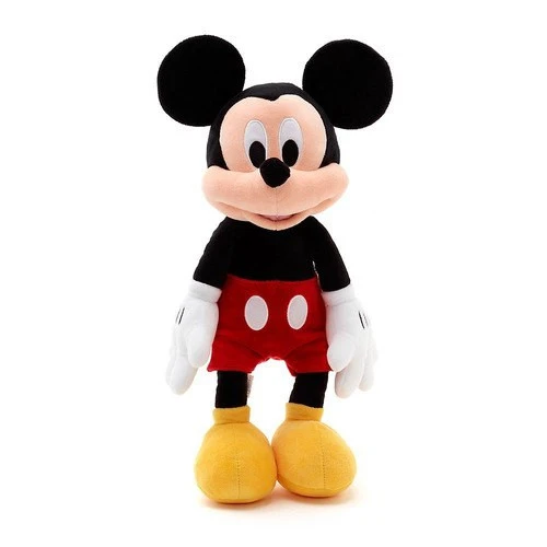 alternativo: Peluche de Mickey Mouse con su clásico atuendo rojo y negro.