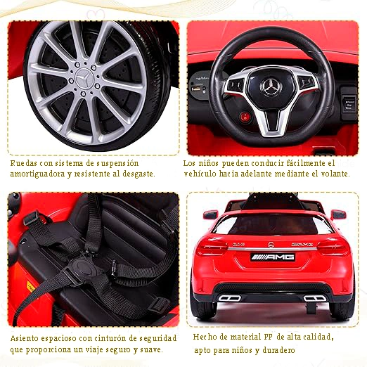 Primeros planos del carro montable Mercedes Benz GLA45.