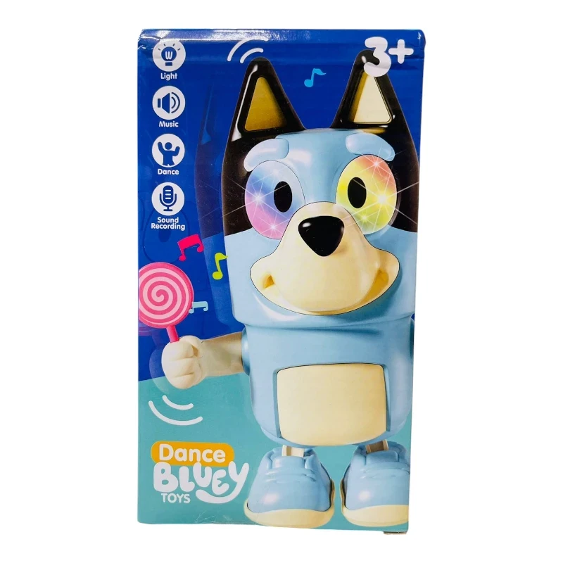 Juguete Bluey Bailarín con luces y música para niños.